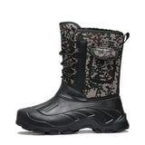 Men's Winter Waterproof High Top Camouflage Anti-Skid Snow Boots