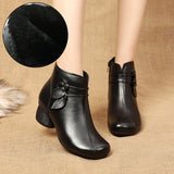 Women's Winter Boots Genuine Leather Shoes Handmade