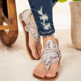 Women's Leopard Print Flat Sandals