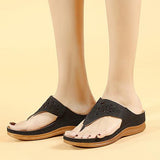 Women's Comfortable Flip Flops Wedge Heel Daily Slippers