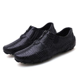 Men's Loafers & Slip-Ons Business Crocodile Pattern Breathable British Leather Shoes