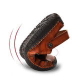 Men Summer Genuine Leather Beach Sandals Slippers