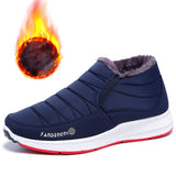 Men's Winter Casual Slip-On Waterproof Cloth Warm Lining Ankle Boots