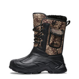 Men's Winter Waterproof High Top Camouflage Anti-Skid Snow Boots