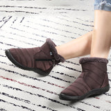 Women's Warm Fleece Cold High Top Cotton Shoes Waterproof Snow Boots