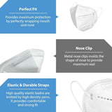 N95 Mask, (FDA Registered) Face Mask for at least 95% filtration efficiency against non-oil-based particles and aerosols (6-Pack)