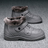 Men's Winter Outdoor Waterproof Wear Resistant Slip-on  Snow Boots