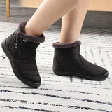 Women's Warm Fleece Cold High Top Cotton Shoes Waterproof Snow Boots