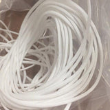 2.5mm Round Braided Elastic Cord/White Elastic Band - 100 Yard