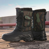 Men's Winter Waterproof High Top Camouflage Anti-Skid Snow Boots