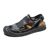 Men Leather Sports Canyoning Waterproof Sandals