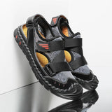 Men Leather Sports Canyoning Waterproof Sandals