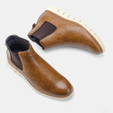 Men's Winter Retro Slip-on Elastic Band Anti-Skid Chelsea Boots