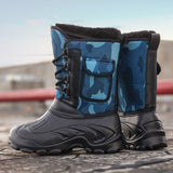 Men's Winter Waterproof High Top Camouflage Anti-Skid Snow Boots