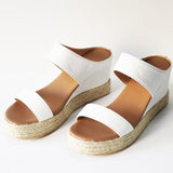 Womens Platform Wedge Sandals High Heel Slip-on Open Toe Slides