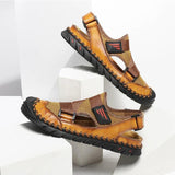 Men Leather Sports Canyoning Waterproof Sandals