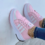 Lace-up Eyelet Colorblock Sneakers