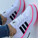 Lace-up Eyelet Colorblock Sneakers