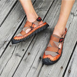 Men Leather Sports Canyoning Waterproof Sandals