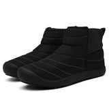 Men's Winter Hook Loop Slip-On Cloth Warm Lining High-Top Snow Boots