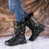 Men's Winter Waterproof High Top Camouflage Anti-Skid Snow Boots