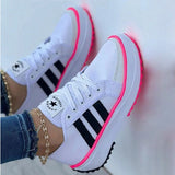 Lace-up Eyelet Colorblock Sneakers