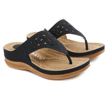 Women's Comfortable Flip Flops Wedge Heel Daily Slippers