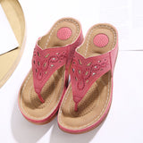 Women's Comfortable Flip Flops Wedge Heel Daily Slippers