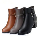 Women Slope with Thick Warm Ankle Boots