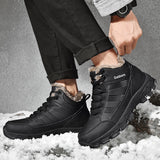 Men's Winter Outdoor Lace-up Casual High-Top Round Head Warm Snow Boots