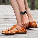 Men's Outdoor Daily Summer Hand-sewn Soft Leather Casual Sandals