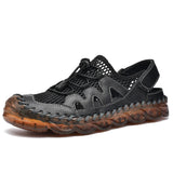 Men's Rubber Toe Cap Mesh Splicing Slippers Outdoor Water Sandals