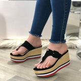 Women‘s Fashion Soft Slope Heel Slippers