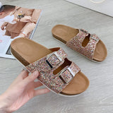 Women's Flip Flop Buckle Slip-On Summer Casual Slippers