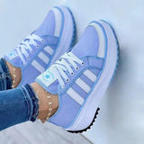 Lace-up Eyelet Colorblock Sneakers