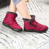 Women's Warm Fleece Cold High Top Cotton Shoes Waterproof Snow Boots