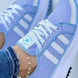 Lace-up Eyelet Colorblock Sneakers