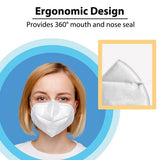 N95 Mask, (FDA Registered) Face Mask for at least 95% filtration efficiency against non-oil-based particles and aerosols (10-Pack)