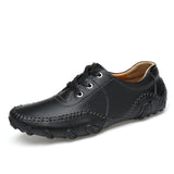 Men's Loafers & Slip-Ons 2021 Spring Lace-up Breathable Driving Casual Leather shoes