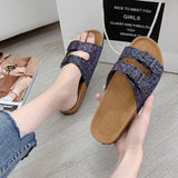 Women's Flip Flop Buckle Slip-On Summer Casual Slippers