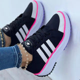 Lace-up Eyelet Colorblock Sneakers