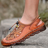 Men Outdoor Non-slip Hole Shoes Mesh Elastic Band Water Sandals