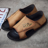 Men Summer Open Toe Leather Daily Sandals