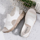 Women Summer Daily Knitted Fabric Chunky Sole Sandals