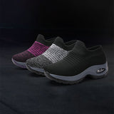 Women's flying knitting shoes, socks, fashion casual shoes