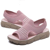 Women Summer Daily Knitted Fabric Chunky Sole Sandals