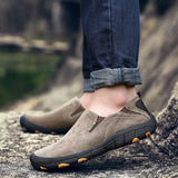 Men's Loafers & Slip-Ons Casual Daily Pigskin Breathable Non-slipping Wear Proof Walking Shoes