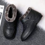 Men's Winter Outdoor Waterproof Wear Resistant Slip-on  Snow Boots