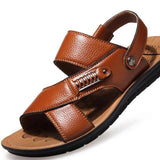 Men's Comfort Shoes Casual Outdoor Leather Breathable Rivet Sandals