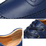 Men's Loafers & Slip-Ons 2021 Spring Lace-up Breathable Driving Casual Leather shoes